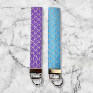 Keychain Wristlet Style Color Blend Mermaid Print Handmade Brand New